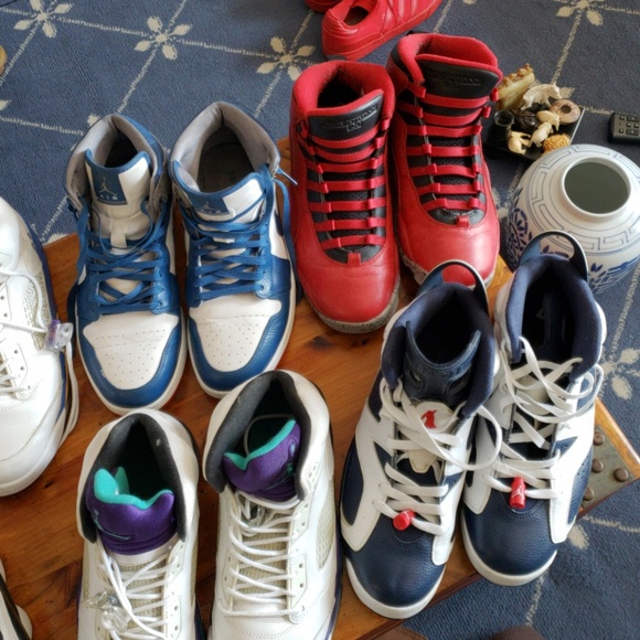 11 pairs of 10 1/2 AIR JORDAN SNEAKERS